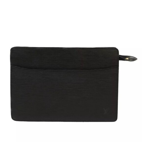 LOUIS VUITTON Epi Pochette Homme Clutch Bag Black - Picture 1 of 12
